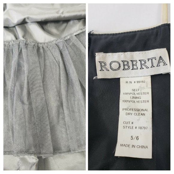 Roberta Black & Cream Floral Embroidered Boho Spaghetti Strap Mini Dress - Picture 12 of 13